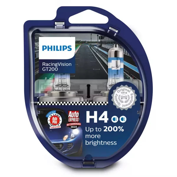 Philips Racing Vision GT200 H4 - Set of two bulbs