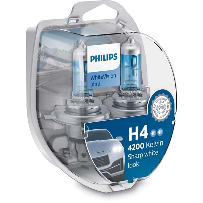 Philips WhiteVision Ultra H4 +2FREE Park light bulbs