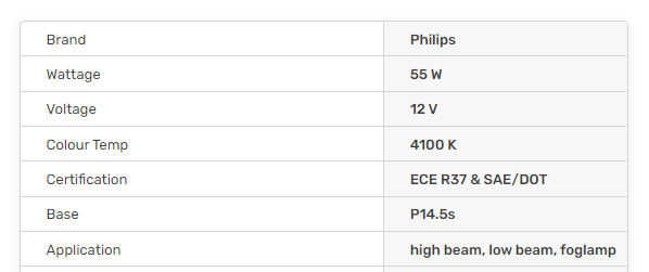 Philips Crystal Vision Ultra H1 + 2 Free Park Light Bulbs