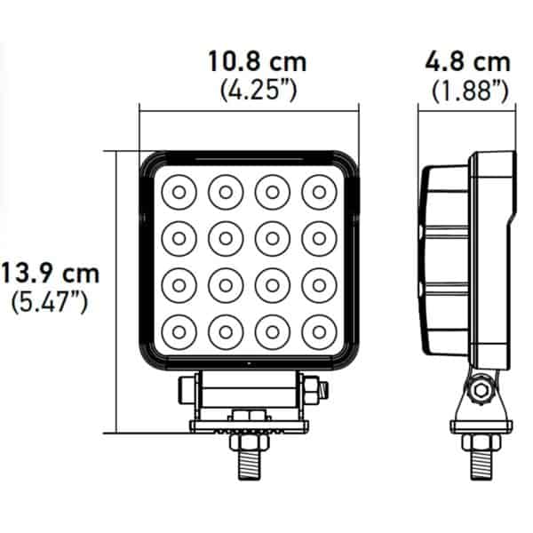 Hella Valuefit Square LED Worklight 25W - FLOOD