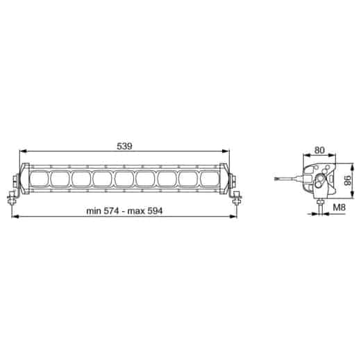 Hella Driving Lamp LB 540 LED ECE Lightbar - Alpha Accessories (Pty) Ltd