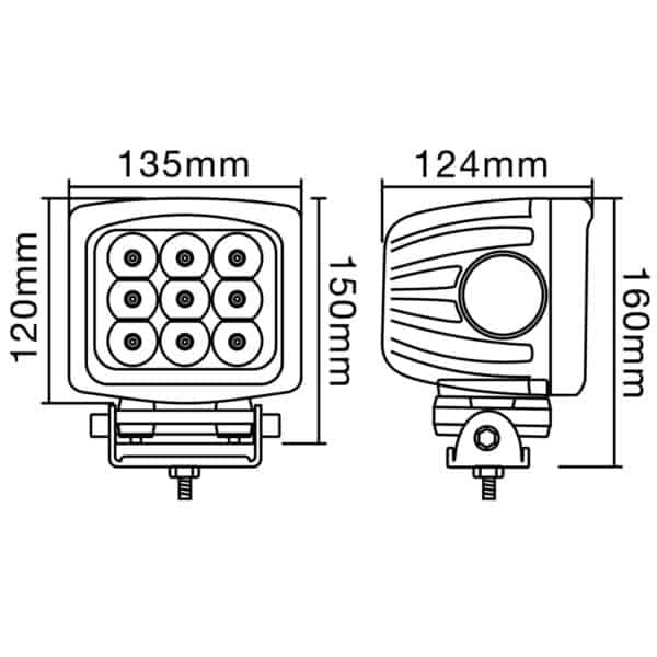 Hella Valuefit Square LED Worklight 90W – SPOT - Alpha Accessories (Pty) Ltd