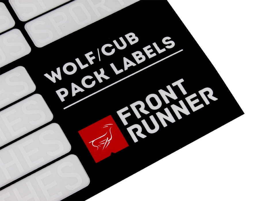Wolf/Cub Pack Campsite Organizing Labels -by Front Runner