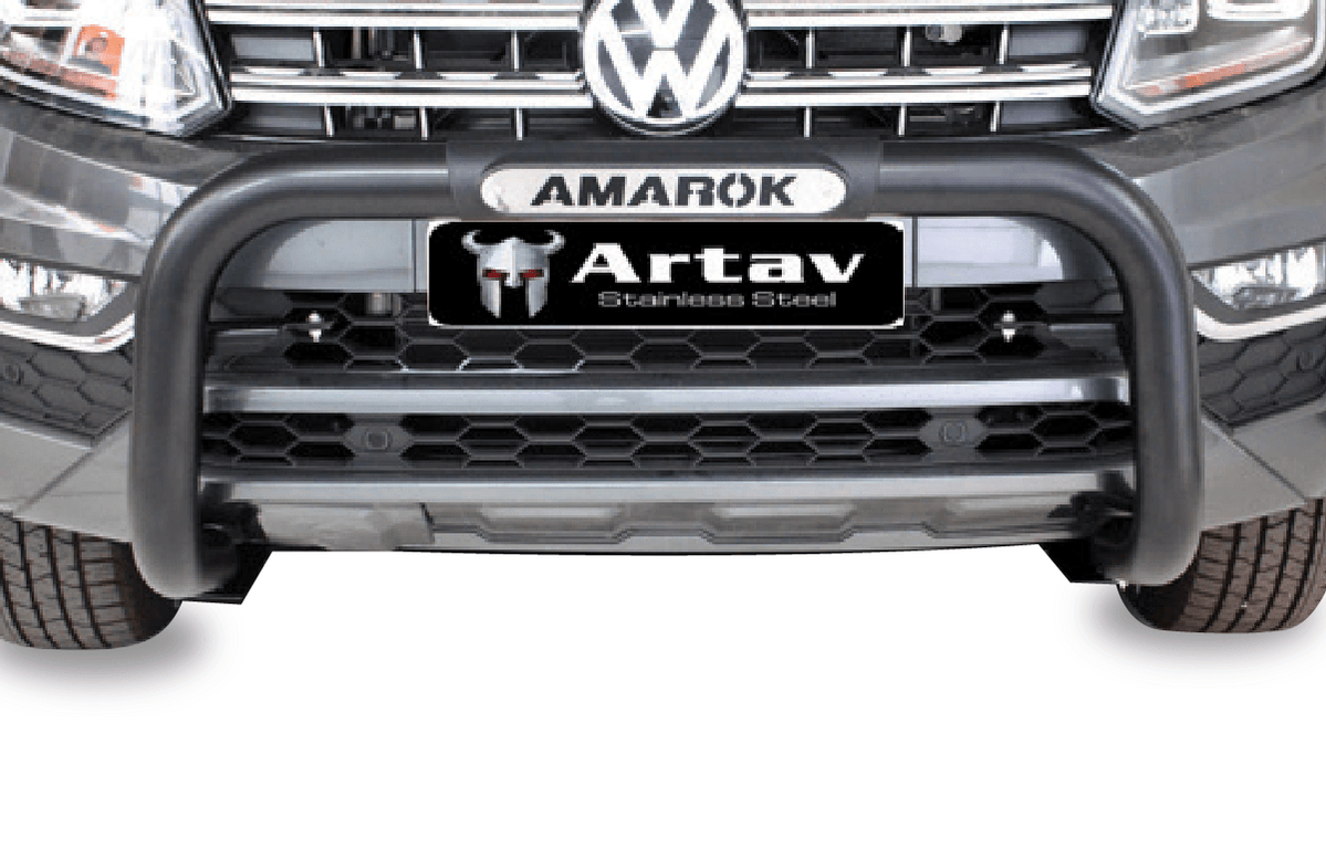 Black PDC Friendly Nudge Bar Suitable for VW Amarok — Alpha Accessories ...